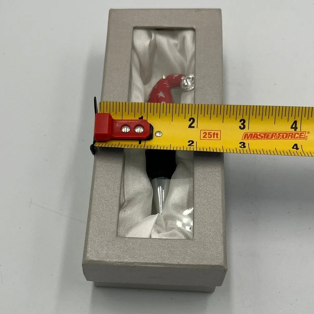 LSArts Santa Hat Bottle Stopper Red NWT Metal Rhinestone XM-983